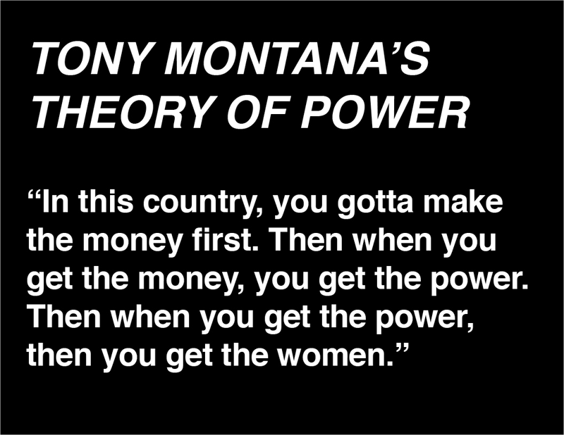 Tony Montana's Theory of Power