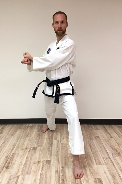 Taekwon-Do low knife-hand block preparation