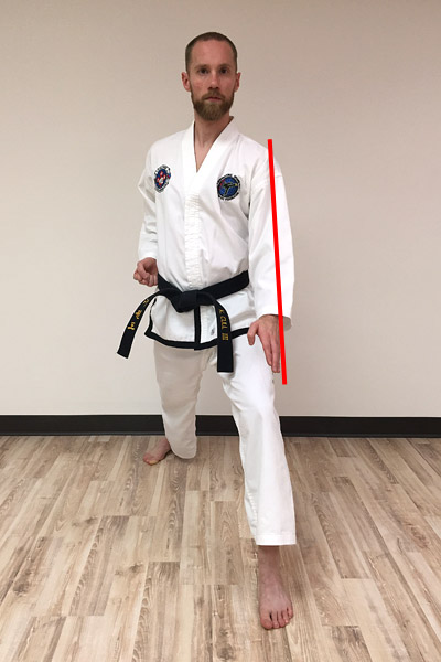 Taekwon-Do knife-hand low block alignment